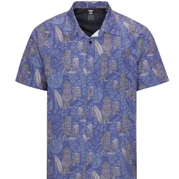Psycho Tuna Tipsy Tiki Short Sleeve Button Up Shirt Size Medium New in Bag - Picture 1 of 2